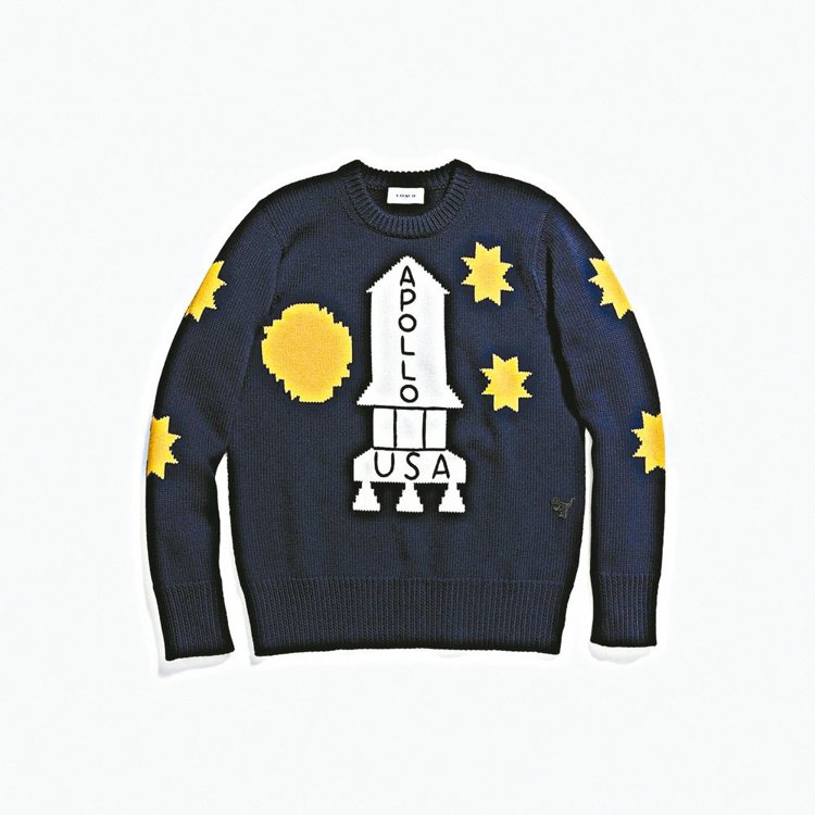 靈感來自鬼店的阿波羅火箭毛衣(男款)，售價23,800元。圖／coach提供