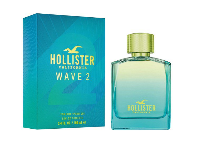 HOLLISTER WAVE 2加州陽光男性淡香水，30ml售價1,050元、50ml售價1,450元、100ml售價1,850元。圖／鋒恩提供