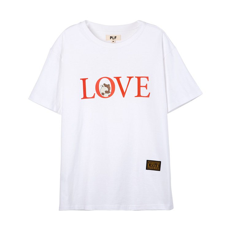 PLF系列LOVE字母短袖T恤1,280元。圖／LINE FRIENDS提供