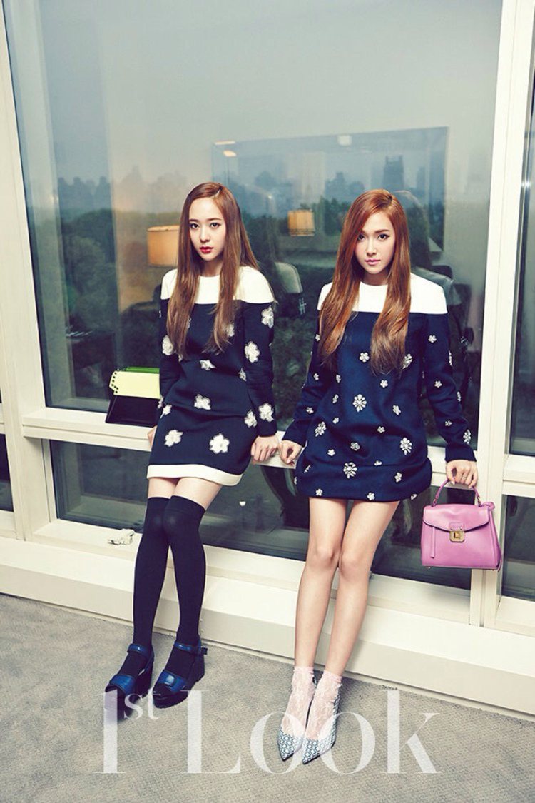 「韓國時尚姊妹花」Jessica和Krystal。圖／擷自twitter