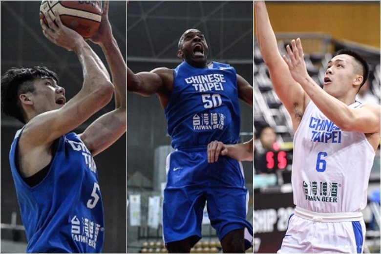 FIBA指出中華隊三巨頭戴維斯（中）、周儀翔（右）與劉錚（左）的表現，將是與南韓...