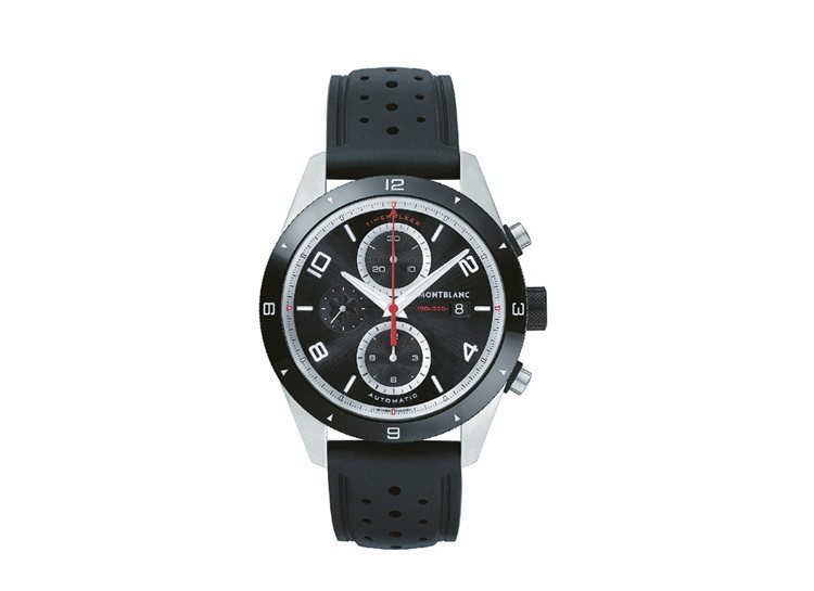 萬寶龍TimeWalker時光行者系列自動計時腕表，138,000元。圖／萬寶龍提供