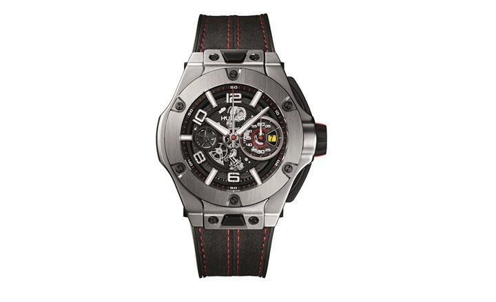 宇舶 Big Bang Ferrari 鈦金屬腕表，約81萬5,000元。圖／Hublot提供