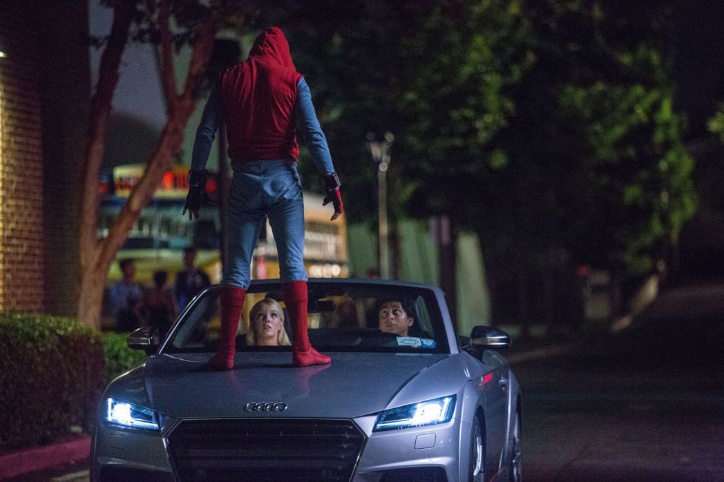 全新世代Audi A8在電影《蜘蛛人：返校日》中亮相。圖／Audi提供