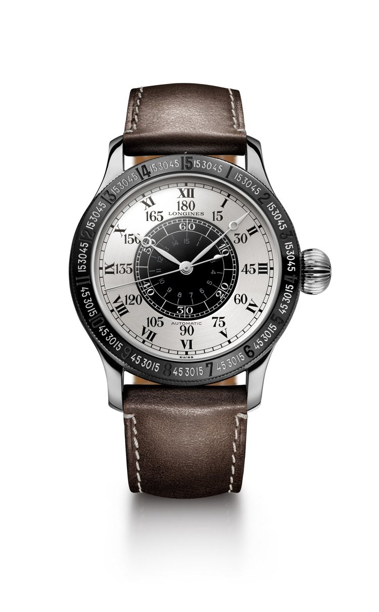 浪琴林白Hour Angle 90周年飛行紀念腕表，限量90只，17萬2,900元。圖／Longines提供