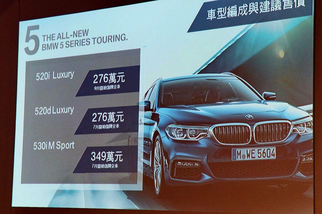 BMW總代理汎德推出5系列Touring旅行車。 記者陳威任／攝影