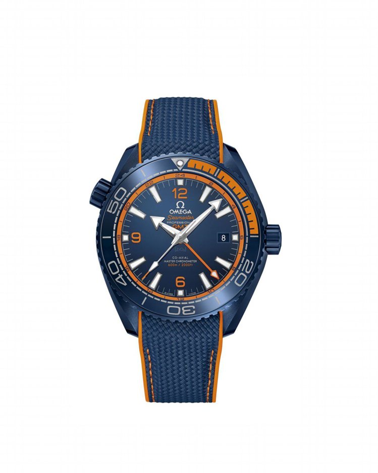 歐米茄海馬系列Planet Ocean 「Big Blue」腕表，配置8906大師同軸Chronometer機芯，約36萬7,400元。圖／OMEGA提供