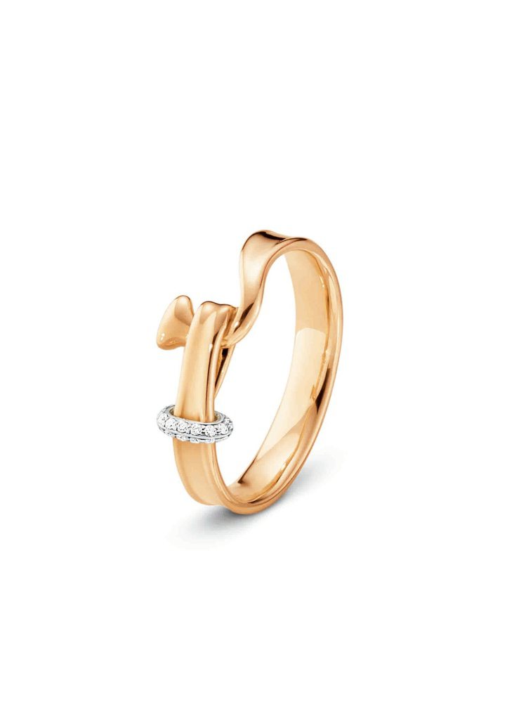 Vivianna 18K玫瑰金鑽石戒指，40,200元起。圖／喬治傑生提供