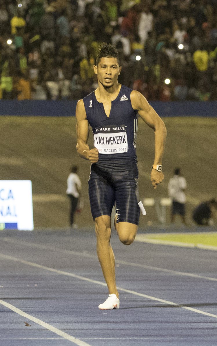短跑好手Wayde van Niekerk是世界紀錄保持人，在過去的賽事中也曾配戴RICHARD MILLE腕表競賽。圖／RICHARD MILLE提供