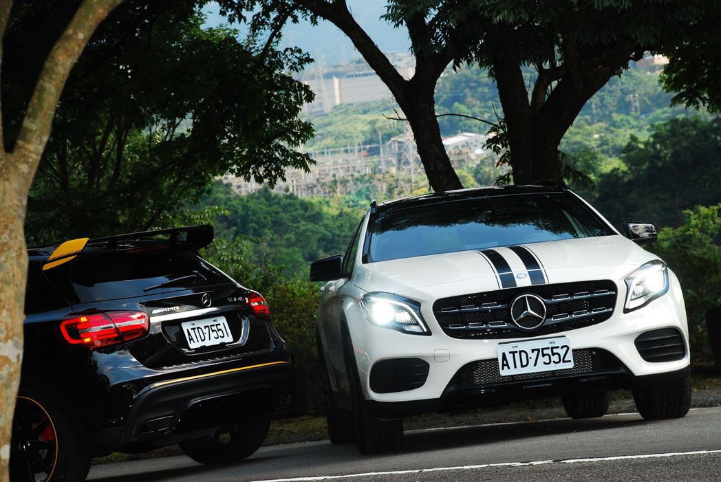 Mercedes-Benz GLA200與AMG GLA45。記者林昱丞／攝影