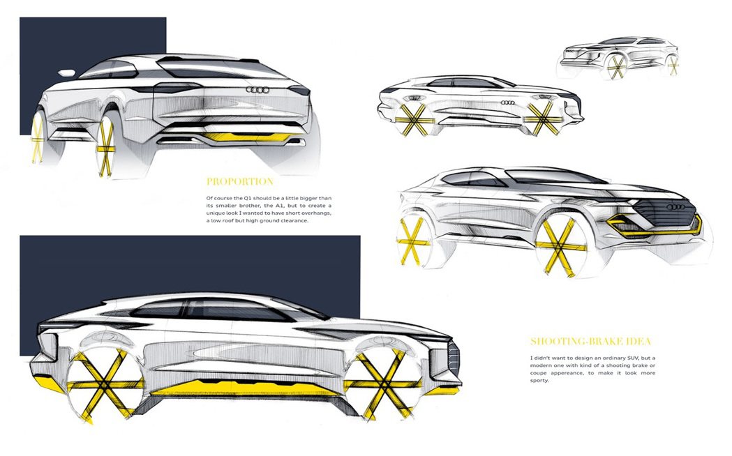 Florian Westermann設計的Audi Q1 概念車。圖／摘自Flo...