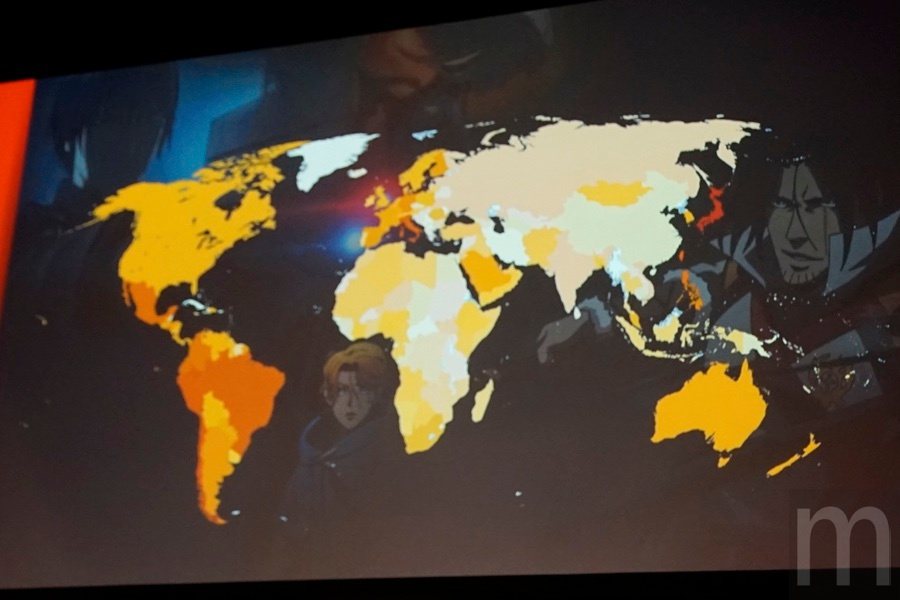 從netflix公布全球用戶旁觀熱度圖表，顯示日本、台灣、香港、巴西、義大利等地...