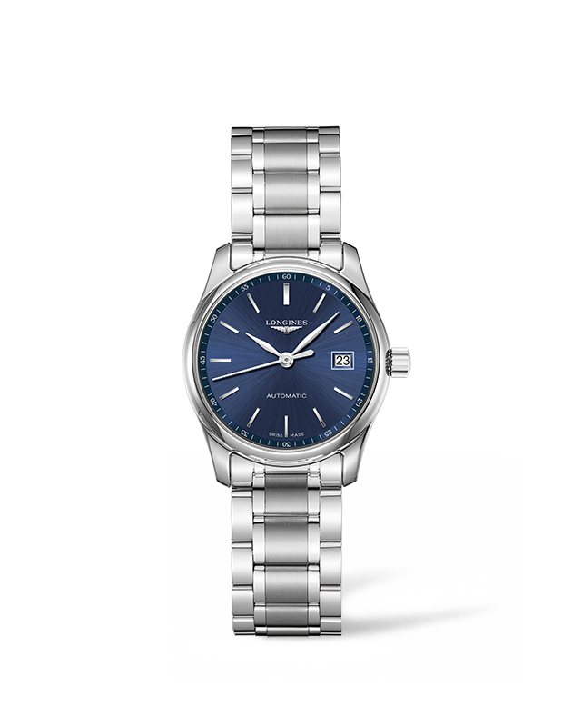 浪琴表巨擘系列午夜藍不鏽鋼腕表，表徑29毫米，約59,800元。圖／Longines提供