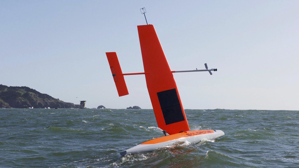 DIUx發展的無人帆船現已成為海洋數據追蹤利器。 （美聯社）