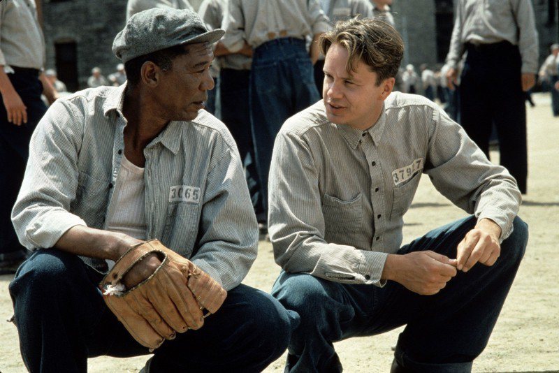 提姆羅賓斯(右)與摩根費里曼(左)合作的「刺激1995」被譽為影史最經典電影之一...