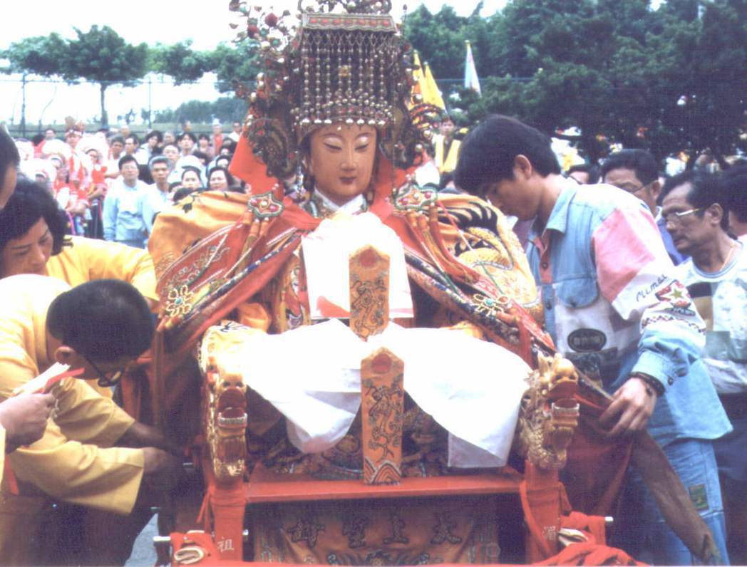 大陸湄洲媽祖金尊，1997年曾訪台。本報資料照片