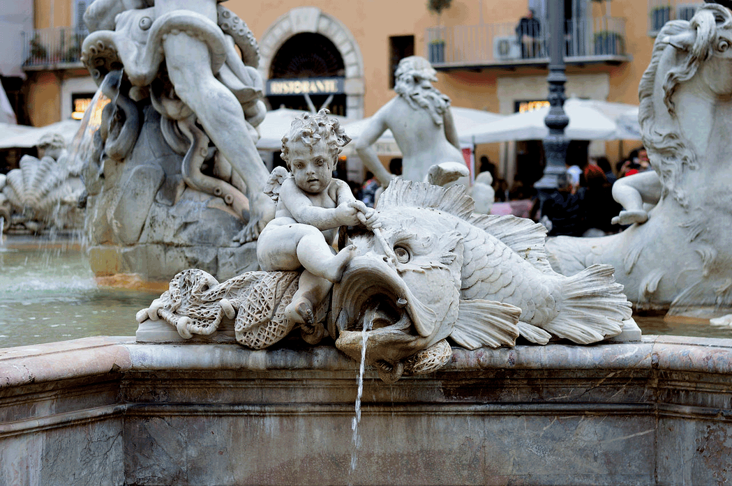 羅馬在今年六月開始陸續關閉城內的噴泉。圖為羅馬的海神噴泉（fountain of...