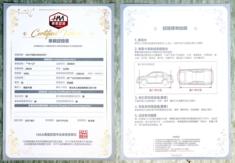 通過專業查證後，HAA的認證書就如同車輛品質的保證。
 carnews車訊網 ...
