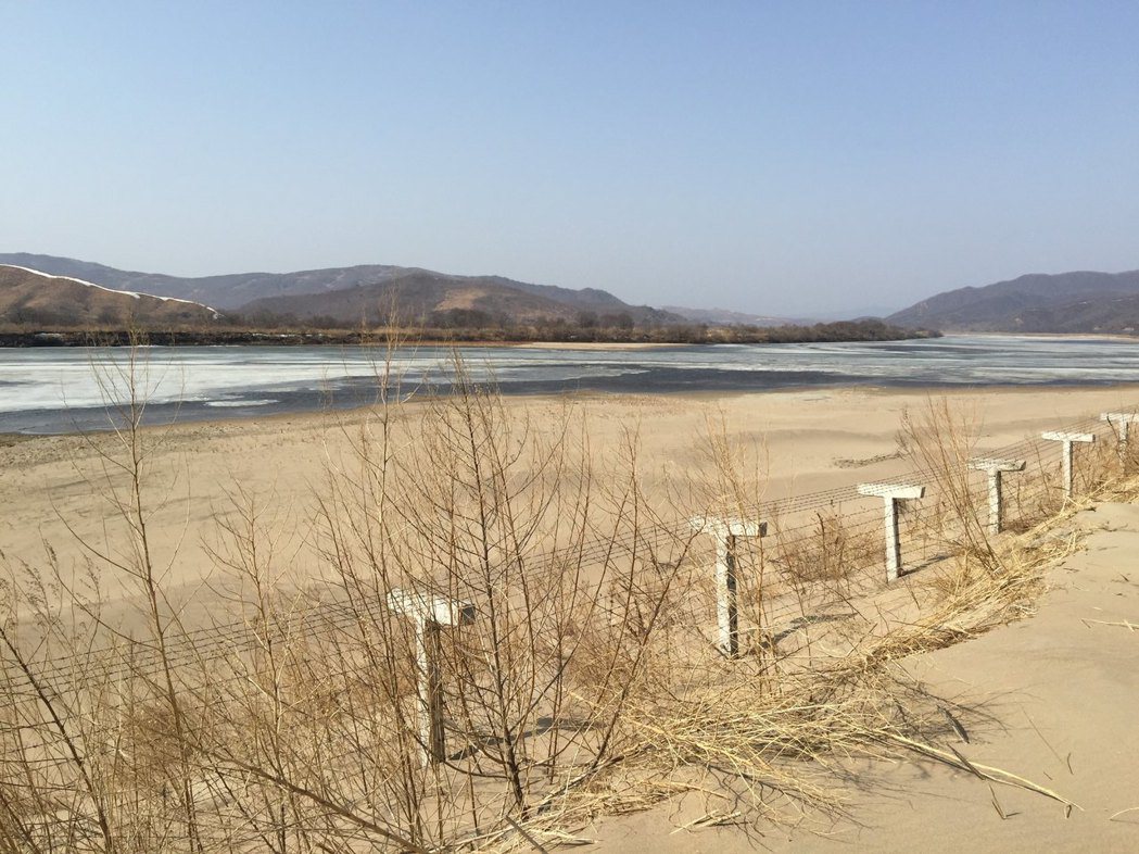 中國大陸吉林省邊城琿春市與北韓的邊界。 （路透）
