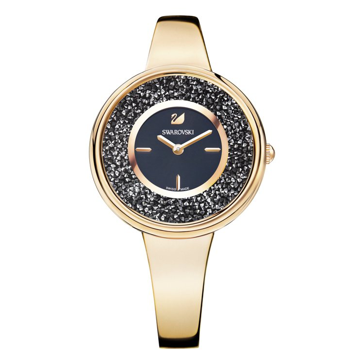 玫瑰金Crystalline Pure手表，17,900元。圖／施華洛世奇提供