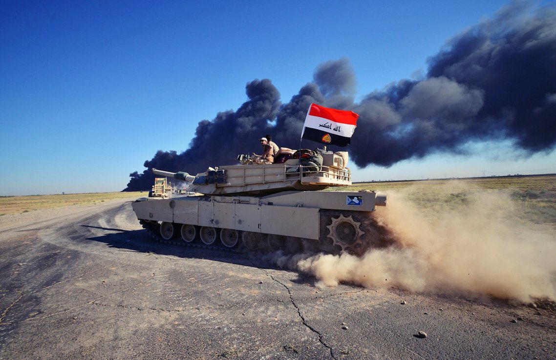 資料圖片：伊拉克裝甲部隊。 圖／路透社
