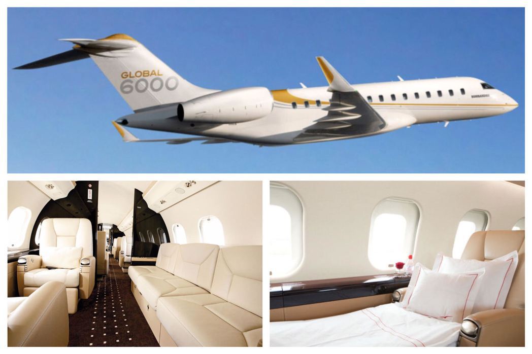 維斯達航空的龐巴迪環球6000是全球最頂級的商務專機之一，內裝舒適奢華、飛行平穩...
