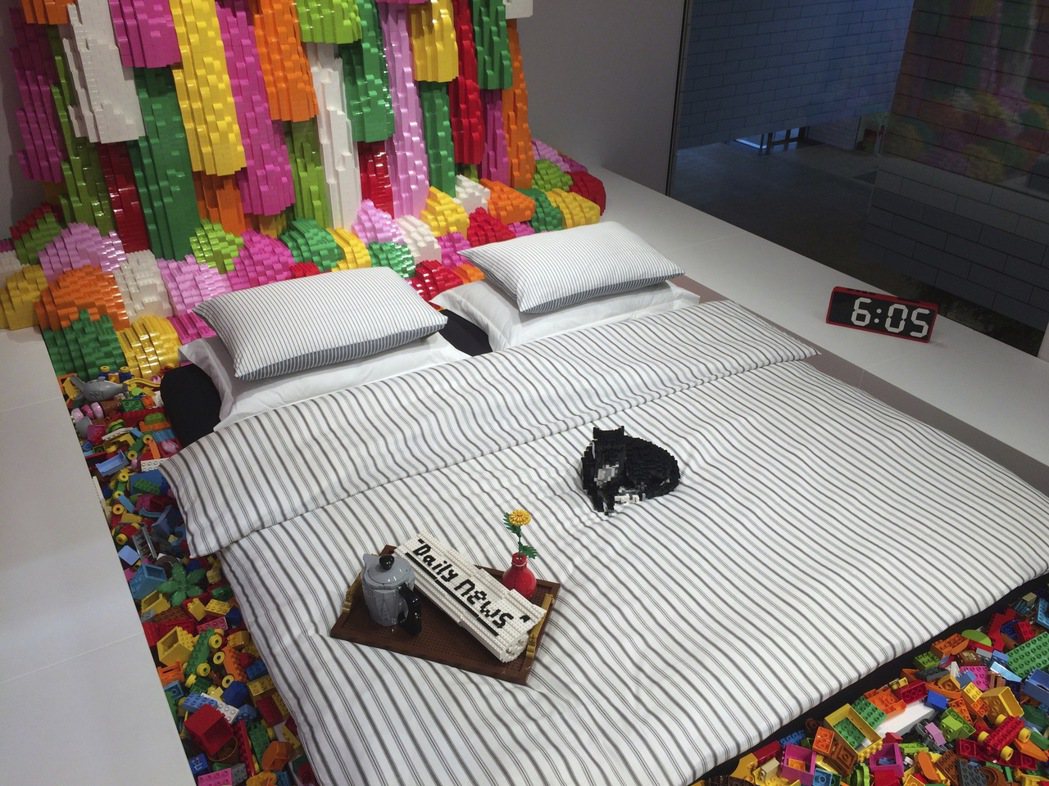 丹邁樂高屋提供過夜機會，圖為兒童臥室。美聯社