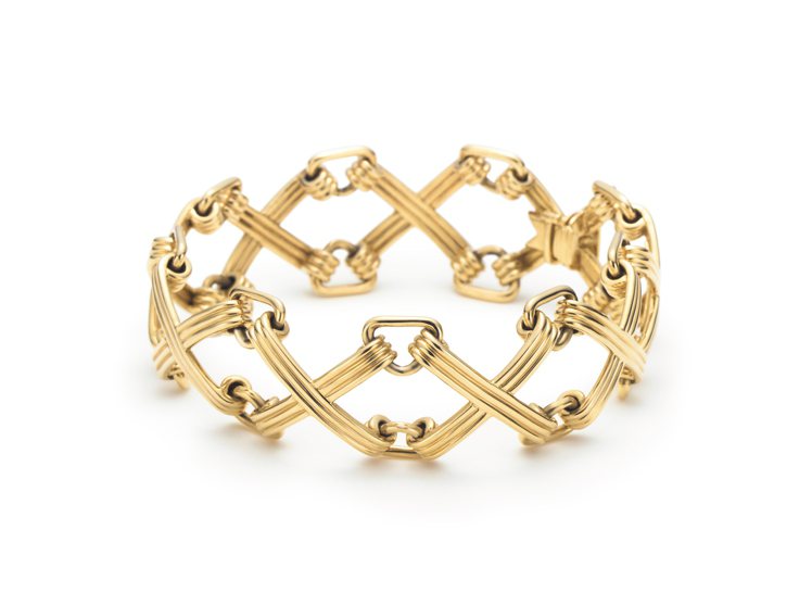 Schlumberger X & Triangle手環，18K金，30萬9,000元。圖／Tiffany & Co.提供