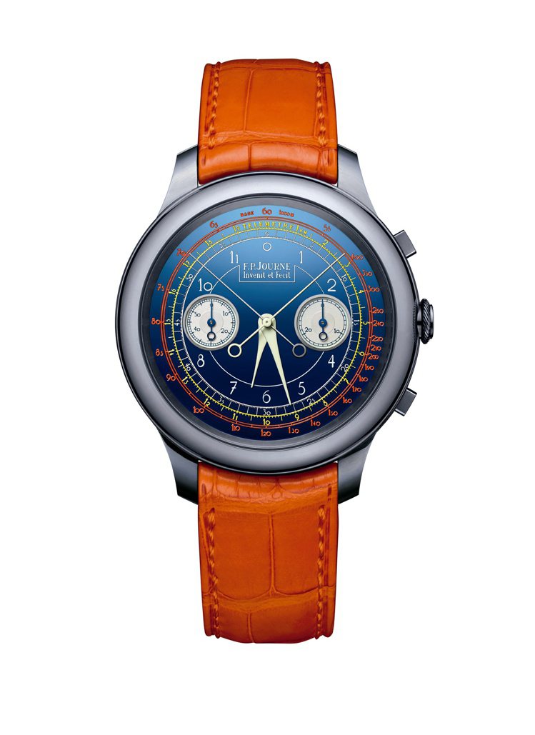 製表大師F.P.Journe為Only Watch量身打造的追針計時碼表，拍價約3,450萬元，一舉成為今年獨立製表品牌拍賣價格最高的腕表。圖／Only Watch提供