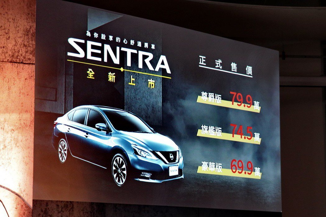 Nissan Sentra車型及售價。 記者陳威任／攝影
