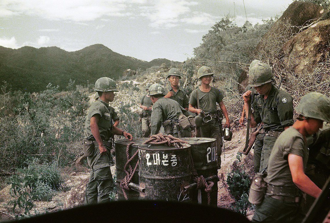 資料圖片：參加越戰的南韓軍隊。 圖／維基共享