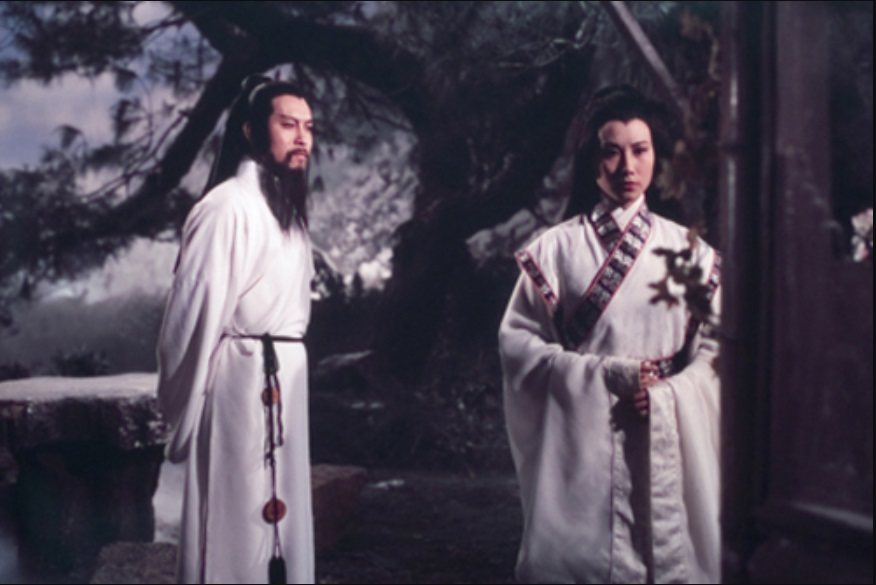 岳華與汪明荃在「圓月彎刀」有對手戲。圖／摘自Celestial Pictures