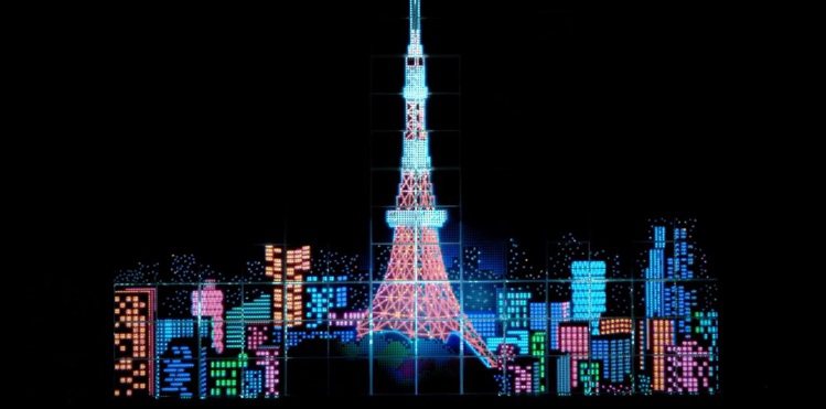 TOKYO PEN PIXEL在光線投影下，十分漂亮。圖／擷取自官網影片