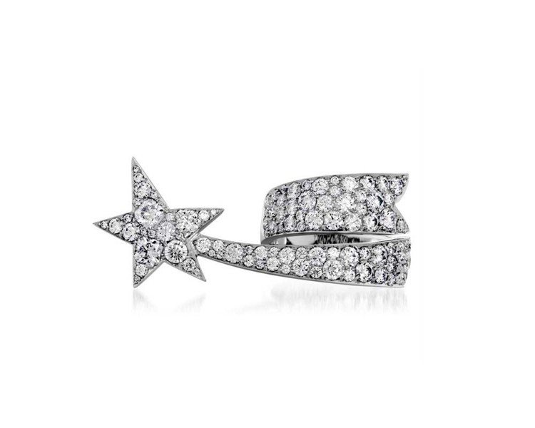 Illa Midnight午夜星空系列鑽石戒指，鑲嵌鑽石總重3.56克拉，66萬2,000元起。圖／HEARTS ON FIRE提供