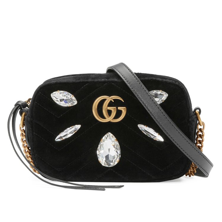 GG Marmont水晶裝飾鍊帶包，50,600元。圖／Gucci提供
