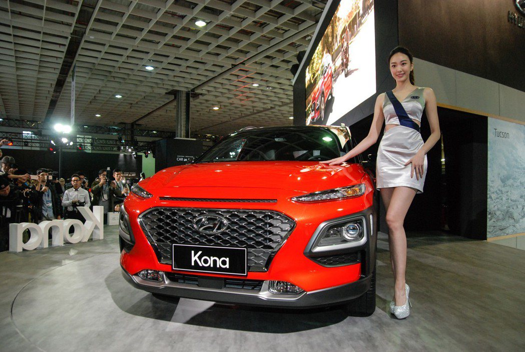 圖為先前在台北車展亮相的 Kona 1.6t GDI 四缸渦輪車型，最大馬力為 ...