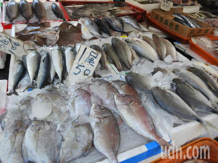 菜市場販賣各式魚類。記者賴香珊／攝影