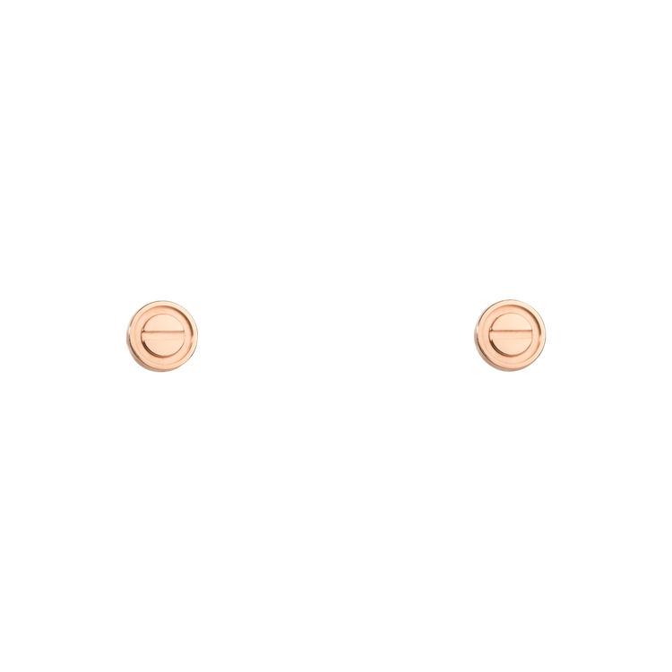 卡地亞LOVE系列玫瑰 K 金單顆耳環，42,100元。圖／卡地亞提供