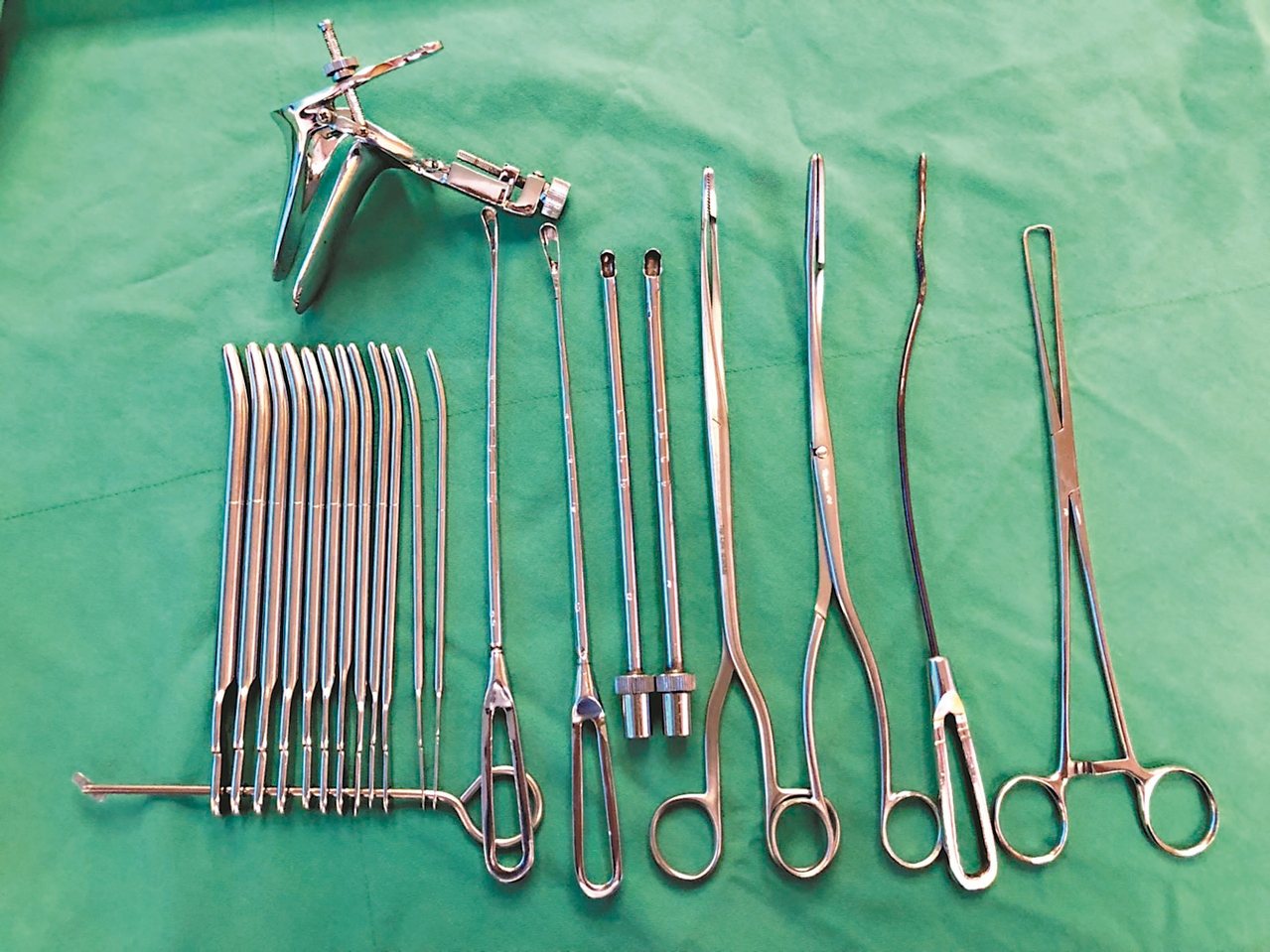 圖一，全套流產手術器械。<br />圖／徐金源醫師提供