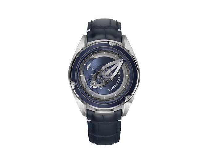 雅典Freak Vision奇想創見腕表，45毫米鉑金表殼、UN250機芯，314萬800元。圖／雅典表提供