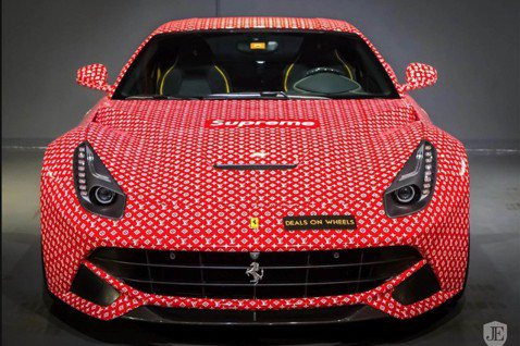 有錢杜拜屁孩玩膩了 LV塗裝的Ferrari F12 上架拍賣