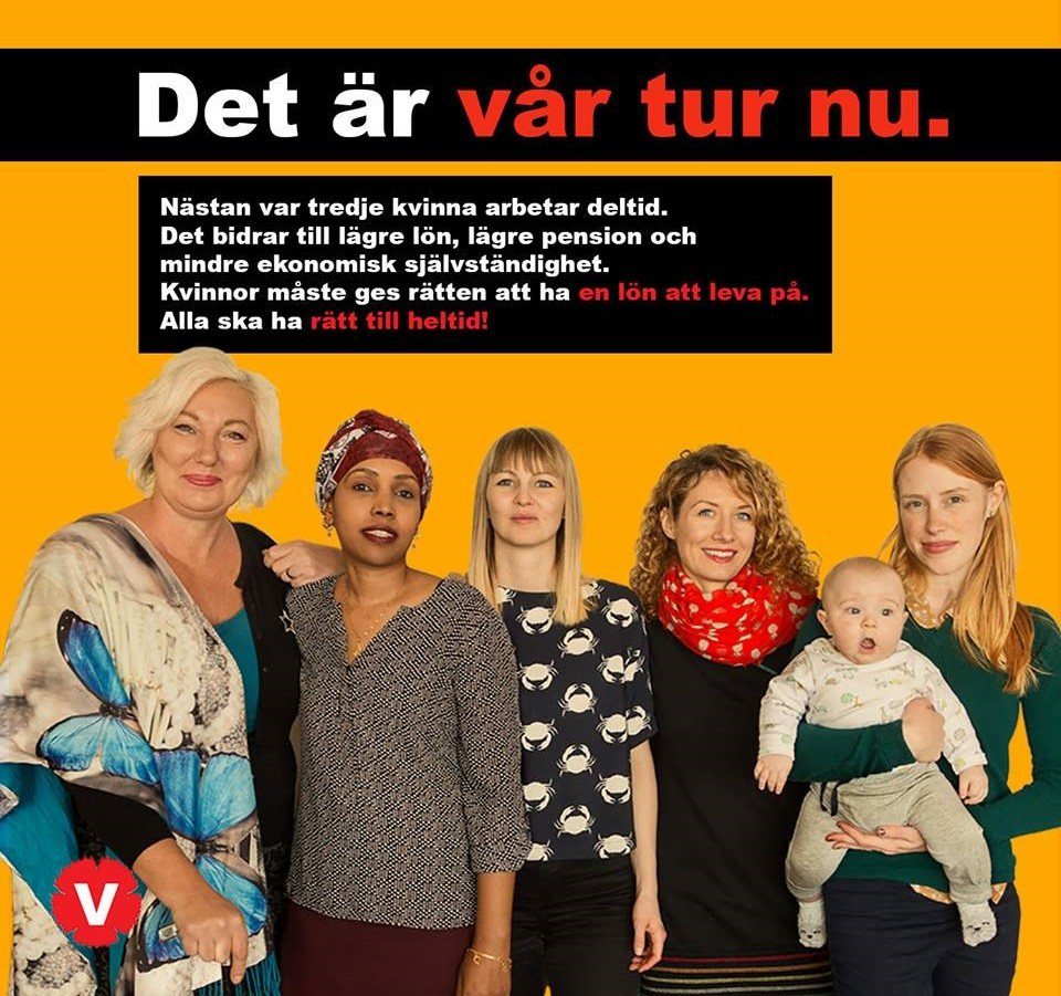 儘管瑞典是個性別平等觀念進步的國家，許多家庭仍是由女性降低工時，或做兼職工作來滿...