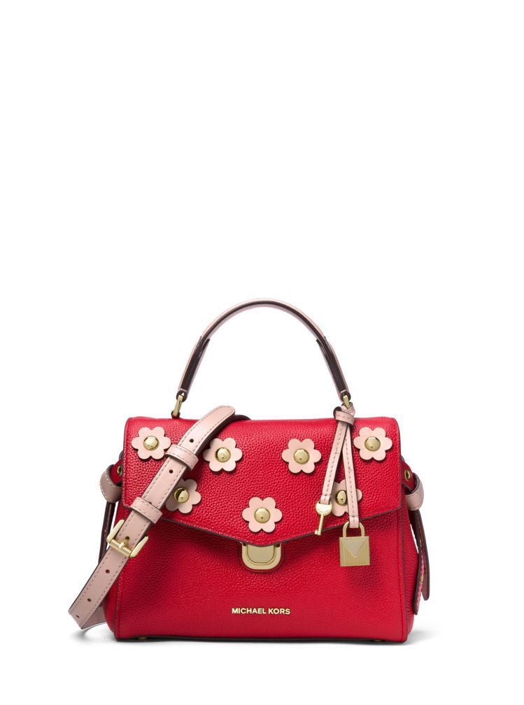 Bristol紅色立體花卉提包，17,800元。圖／Michael Kors提供