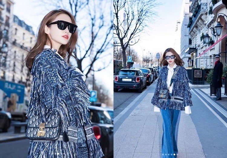 Angelababy穿上Dior 2018春夏全套秀服。圖／擷自instagram