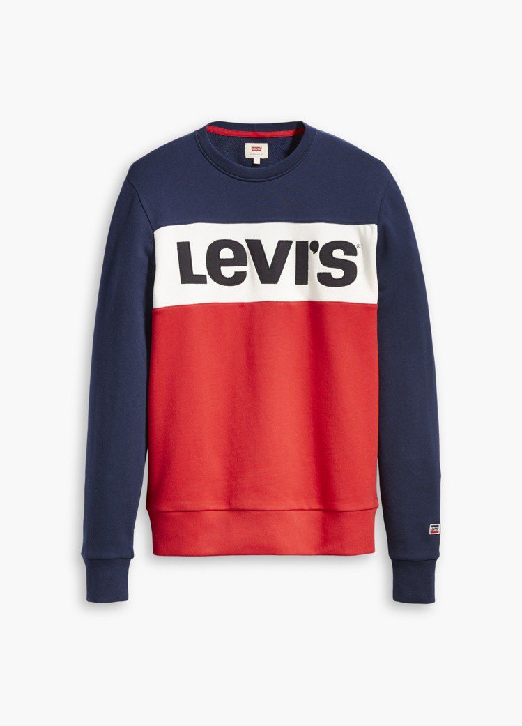 Levis Sportwear系列復古Logo長袖T恤，約2,290元。圖／Levis提供