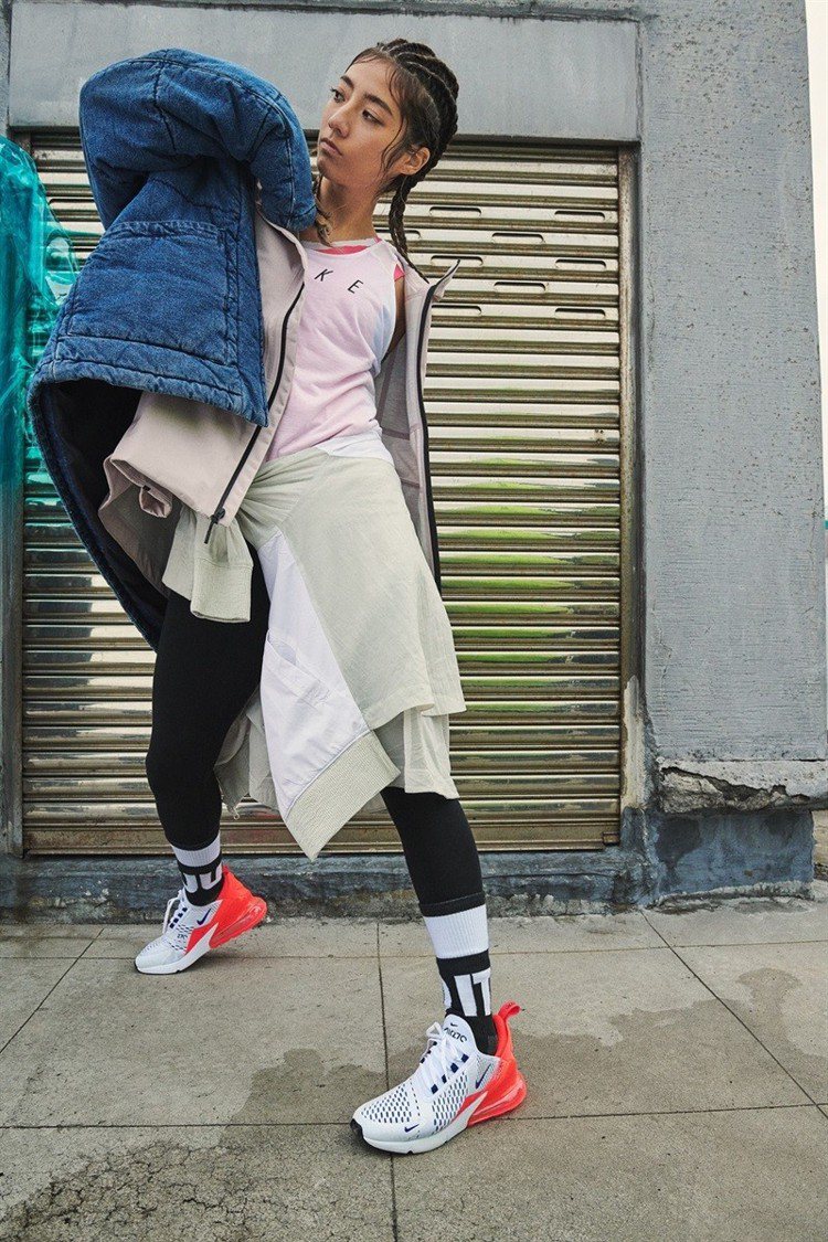 Rima瑞瑪席丹演繹新款Air Max鞋的大膽、創新精神。圖／Nike提供