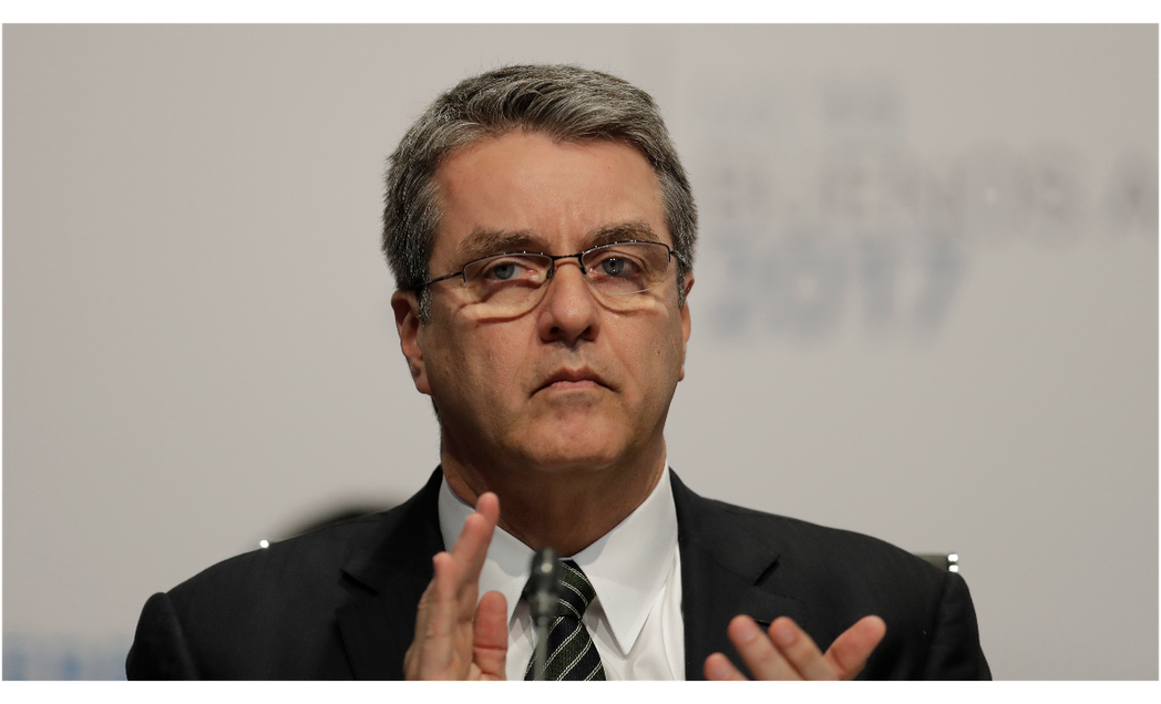 WTO表示，保護主義傷害全球自由貿易，圖為WTO秘書長阿茲維多。 （美聯社）