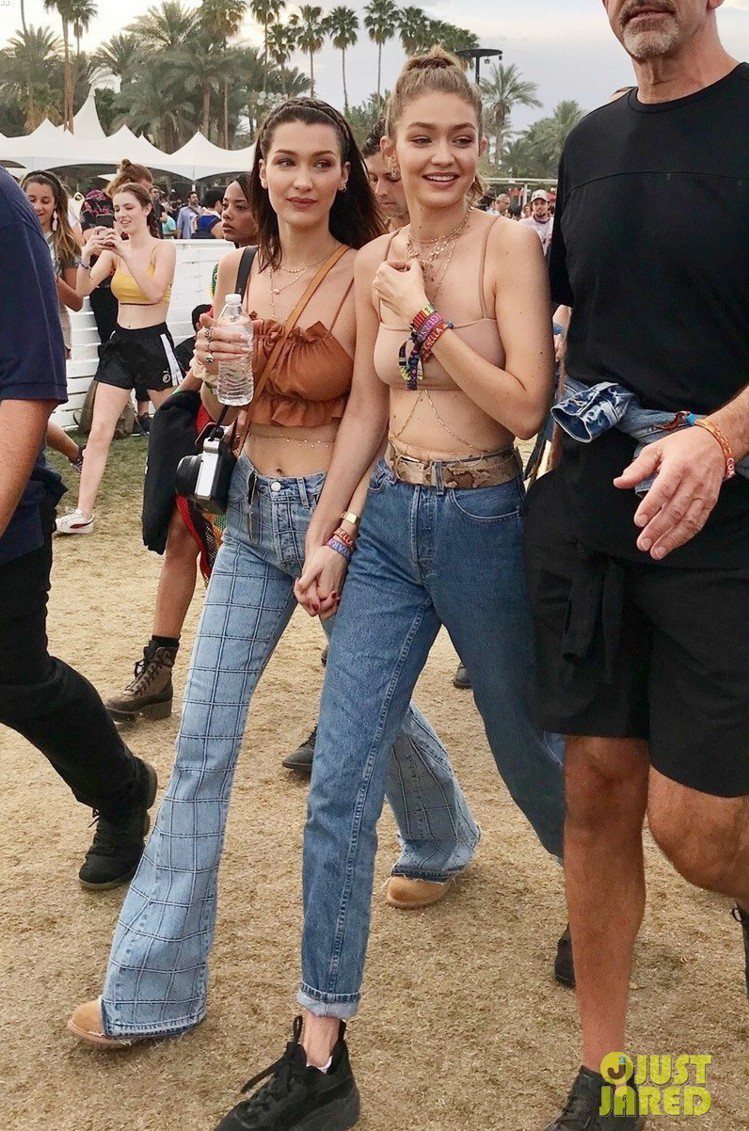 Bella Hadid、Gigi Hadid（左）。圖／擷自justjared.com