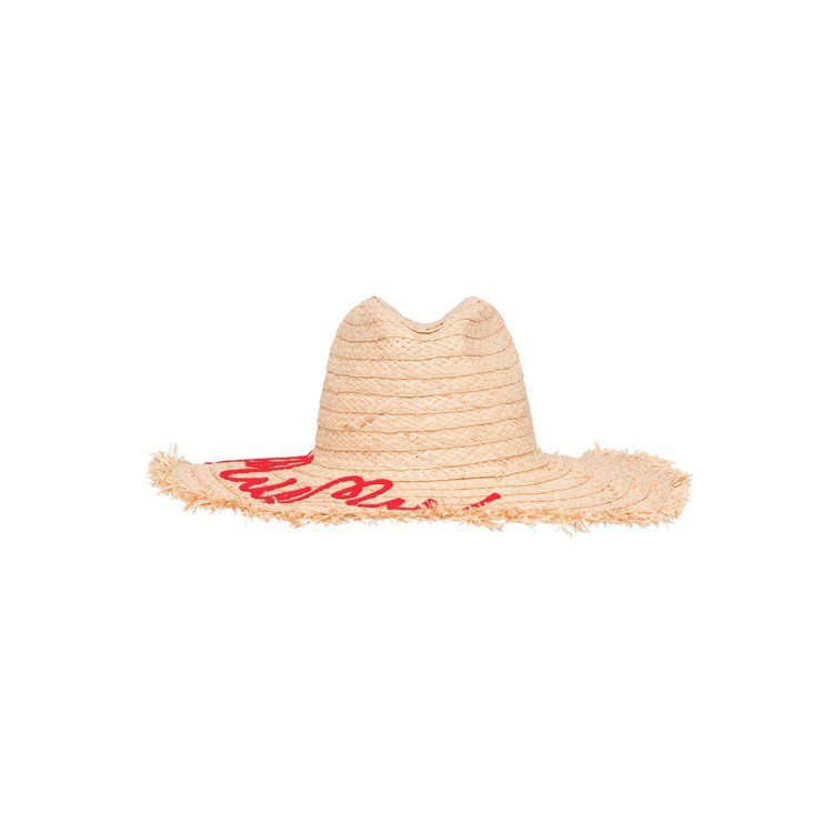 LOGO草編帽，11,500元。圖／MIU MIU提供