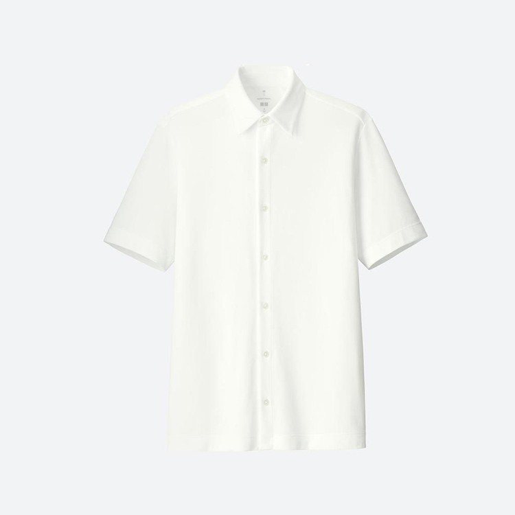 UNIQLO與Tomas Maier聯名系列男裝AIRism襯衫式POLO衫，約990元。圖／摘自UNIQLO官網
